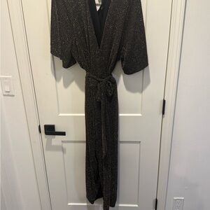 Torrid Size 4 Black and Gold Jumpsuit